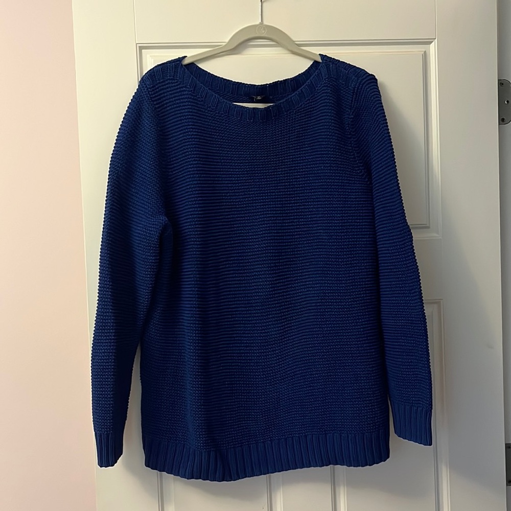 Royal Blue Chunky Knit Sweater